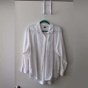 White Oversized Button Up Shirt